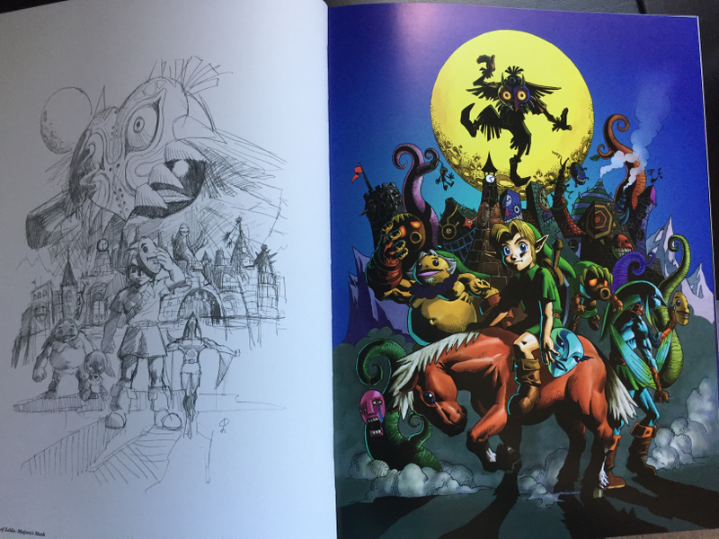Majora’s Mask concept art on left, final product on right